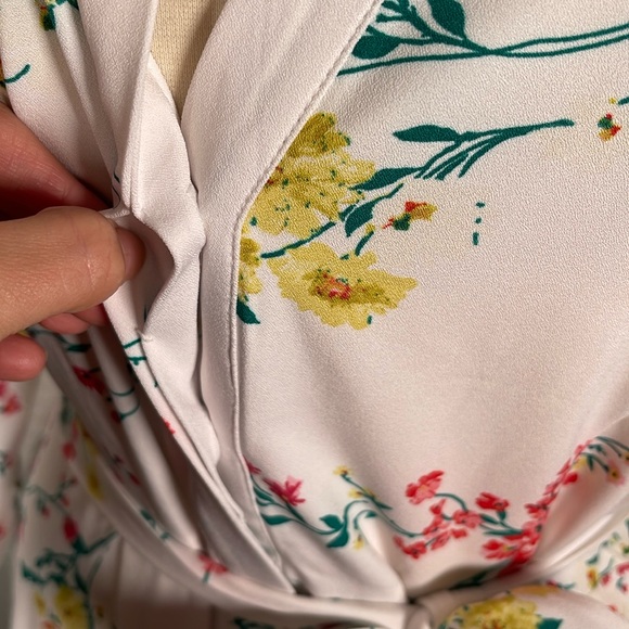 New York & Company White Floral Button Down Shirt Midi Dress Size L NWT - Picture 6 of 15